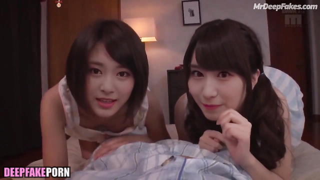 Deepfake Tzuyu & Sana threesome sex tape ai porn 사나 쯔위 트와이스 가짜 포르노
