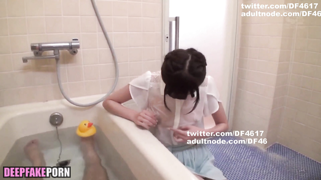 遠藤 さくら ディープフェイク 乃木坂46 Endo Sakura bathroom blowjob [fakeapp porn]