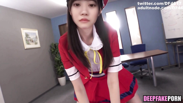 Takatsuji Urara wears her fav uniform while sucking my cock 高辻麗 フェイクポルノ [PREMIUM]