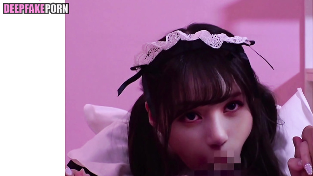 POV blowjob of a beautiful schoolgirl Lisa, fakeapp (리사 블랙핑크 가짜 앱) [PREMIUM]