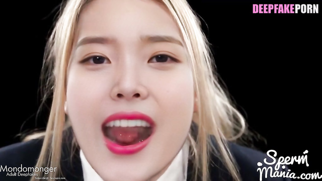 Lots of cumshots in IU's mouth - she swallows (진짜 가짜 아이유) [PREMIUM]