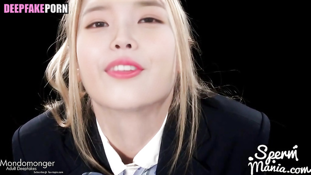 Lots of cumshots in IU's mouth - she swallows (진짜 가짜 아이유) [PREMIUM]