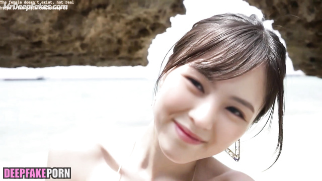 Han So-hee boobs demonstrating near the ocean / 한소희 딥페이크
