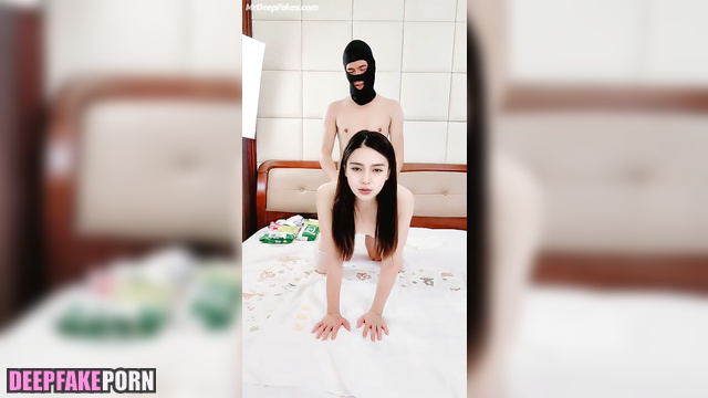 Man in balaclava fucked hot Angelababy, fake (楊穎 名人性爱)