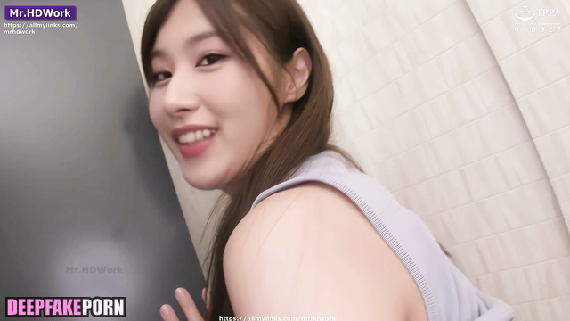 TWICE トゥワイス Sana at work tries not to moan loud from dick サナ AI 人工知能 [PREMIUM]