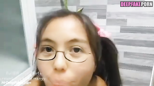 Pov sex scene of blowjob by passionate brunette Tiptoe Tingles ASMR