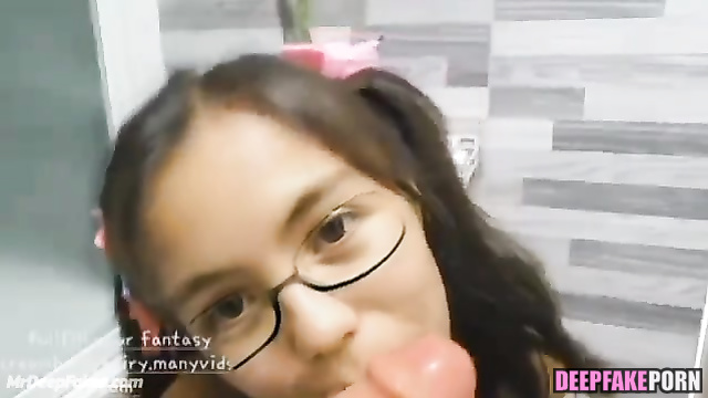 Pov sex scene of blowjob by passionate brunette Tiptoe Tingles ASMR