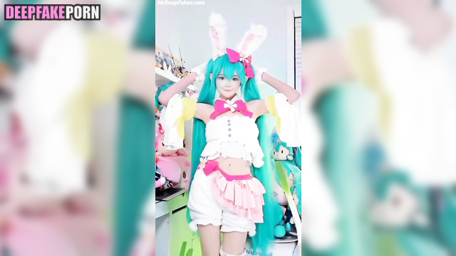 Cute and sexy dance in different clothes, Tsuruko fakeapp