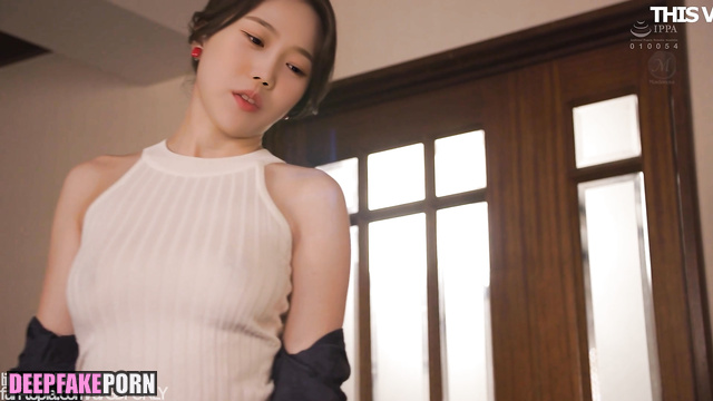 She makes blowjob in a cabinet, Hyojung face swap - 효정 오마이걸 [PREMIUM]