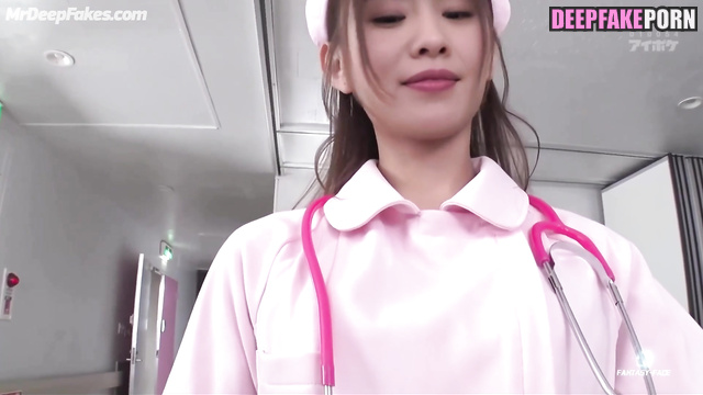 Sexy girl in pink nurse suit fucked in hospital, fake Liu Shishi (刘诗诗 真假)