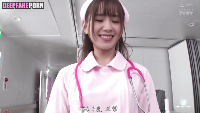 Sexy girl in pink nurse suit fucked in hospital, fake Liu Shishi (刘诗诗 真假)