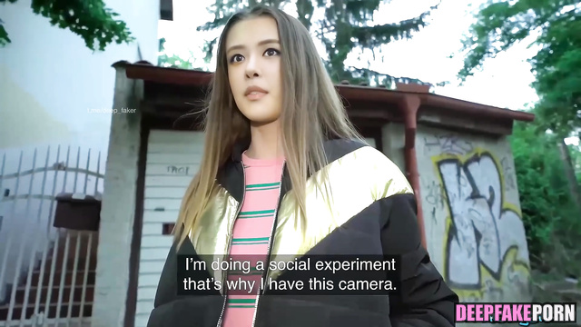 Sexy Rose showed tits for money (right on the street) fakeapp / 로제 블랙핑크