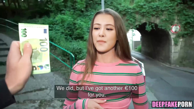 Sexy Rose showed tits for money (right on the street) fakeapp / 로제 블랙핑크
