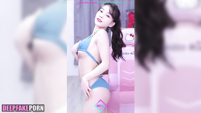 Young girl in bikini dancing on webcam - IU solo ai scene // 아이유 딥페이크 [PREMIUM]