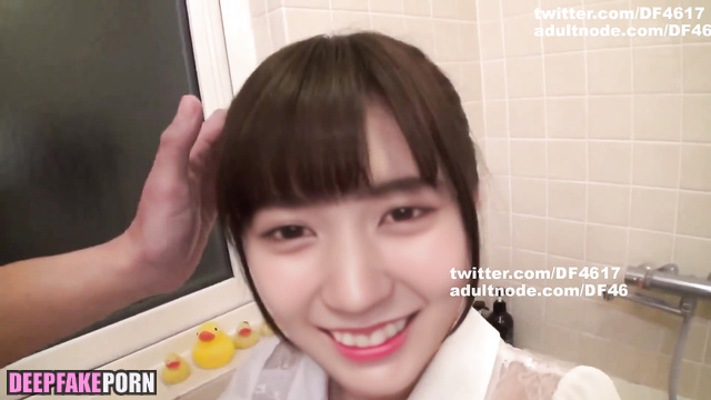 Kaki Haruka sucking cock in bathroom deepfake porn (賀喜 遥香 乃木坂46) [PREMIUM]