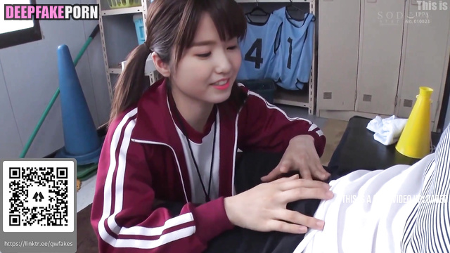 Fake blowjob by sporty Hitomi Honda AKB48 (本田仁美 フェイクポルノ)