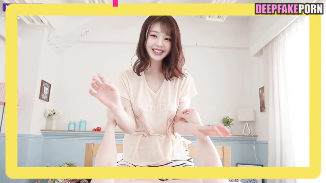 Wonyoung IVE spread her legs in front of her boyfriend (偽アプリ アイヴ)