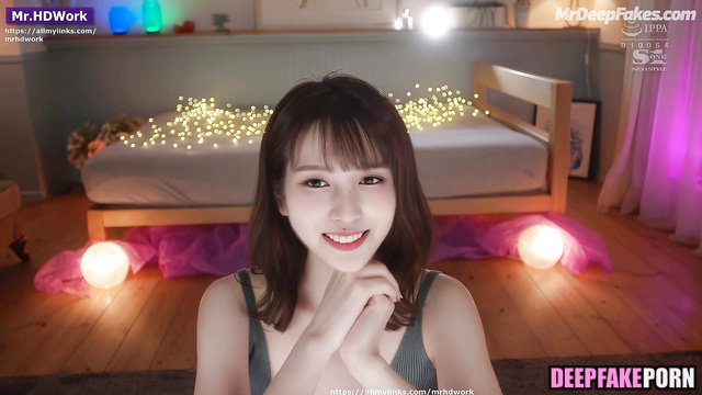 The guy filmed sex with Mina on a hidden camera (トゥワイス 顔交換)