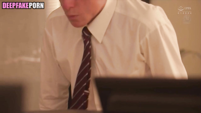 Chen Duling enjoying oral sex in the office, fakeapp // 陈都灵 名人性爱 [PREMIUM]