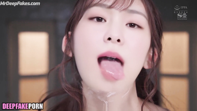 Experienced man cums on young Korean tits Yuna Kim (진짜 가짜 김연아)