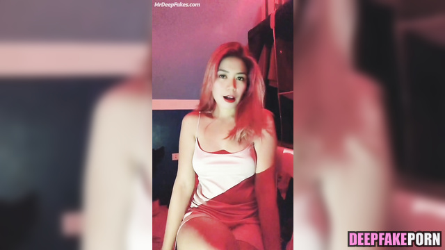 Deepfake Rhea Santos poses on webcam to cool music