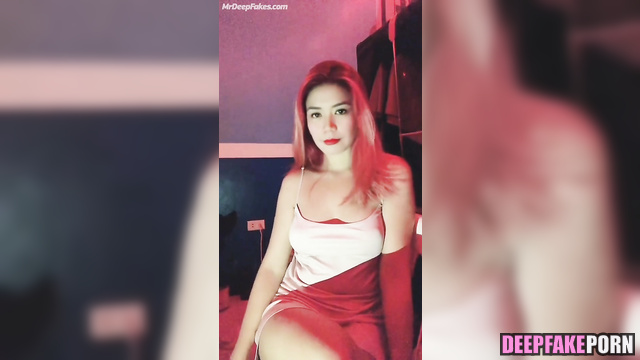 Deepfake Rhea Santos poses on webcam to cool music