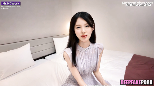 Shy and pretty Nayeon got creampie - real fake (トゥワイス セレブのセックス)