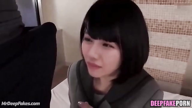 School slut makes brilliant blowjob - 渡邉美穂 日向坂46 Miho Watanabe [fakeapp]