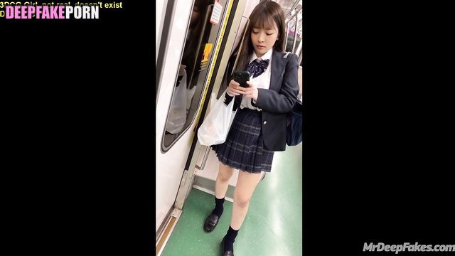 Deepfake ディープフェイク Hanni relaxes with me after study ニュージーンズ NewJeans