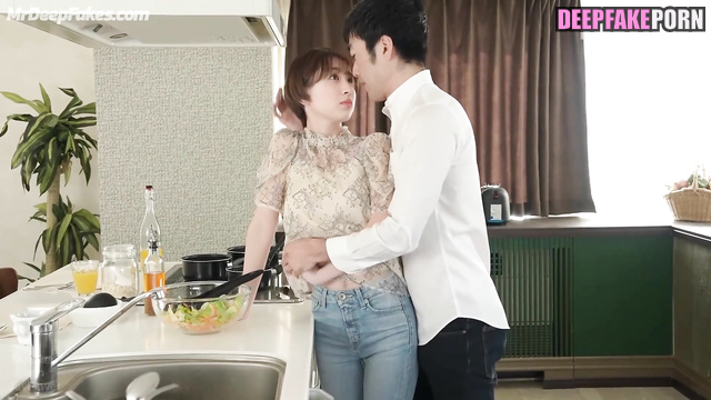 Prelude at a kitchen, Suzu Hirose 広瀬すず 本物の偽物 and guy from dating site ai
