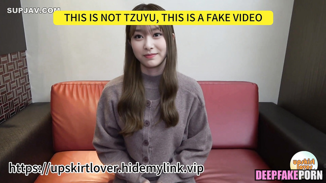 Fat fucker in mask fucked Tzuyu (トゥワイス 本物の偽物) in doggystyle / face swap