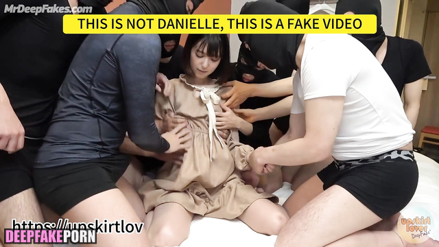 Gangbang ended with cumshots inside her holes [ニュージーンズ 本物の偽物] Danielle ai