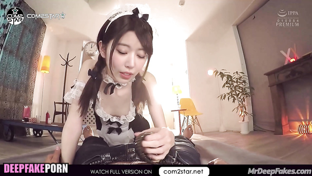 Tiny sexy housemaid making pov handjob (アイズワン セックスシーン) Sakura A.I.