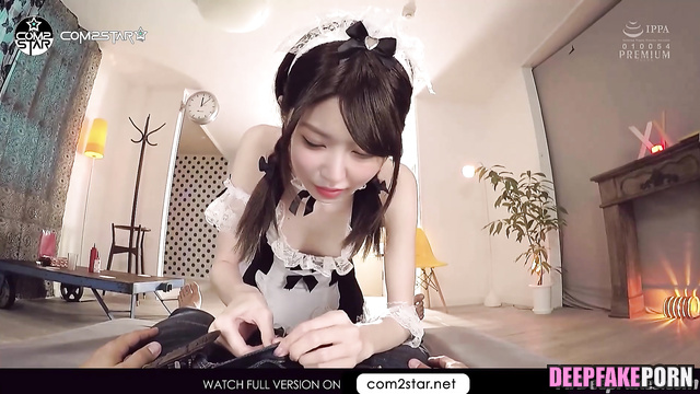 Tiny sexy housemaid making pov handjob (アイズワン セックスシーン) Sakura A.I.