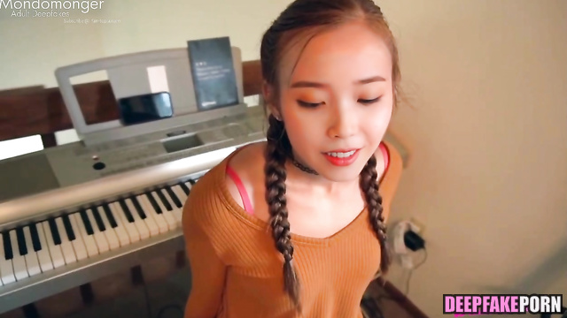 Fake IU (아이유 연예인 섹스) wants to get fuck with gray-haired guy [PREMIUM]