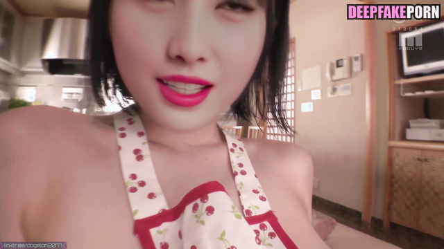 Smiling housewife served you at the kitchen - fake Momo トゥワイス セックスシーン [PREMIUM]