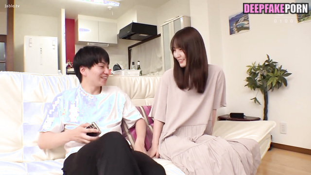 Playful j-pop star Endo Sakura (遠藤 さくら 乃木坂46) loves cock her friend