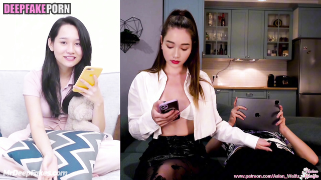She gets distracted by phone during masturbation / Truc Anh real fake