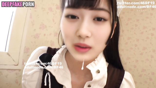 Cute blowjob by maid Yamashita Mizuki (やました みづき 乃木坂46 ディープフェイク エロ) [PREMIUM]