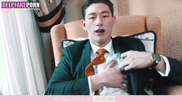 San looking on you and jerking off / (산 에이티즈) hotel solo sex tape