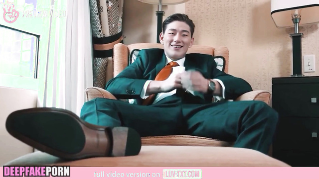 San looking on you and jerking off / (산 에이티즈) hotel solo sex tape