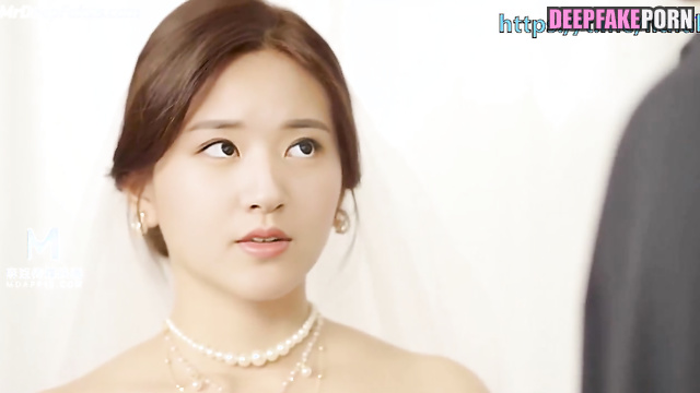 Bride 赵露思 Zhao Lusi gets ready to fuck with her husband 换脸 face swap