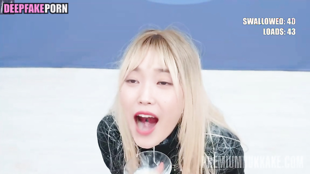 딥페이크 Deepfake IU 아이유 was happy to swallow such big amount of cumshots [PREMIUM]