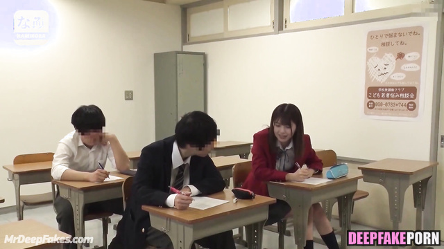 Hot sex experiments at the high school, fake Asuka Saito (齋藤 飛鳥 乃木坂46)