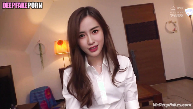 Angelababy 杨颖 kisses him gently with nice lips 智能换脸 smart face change