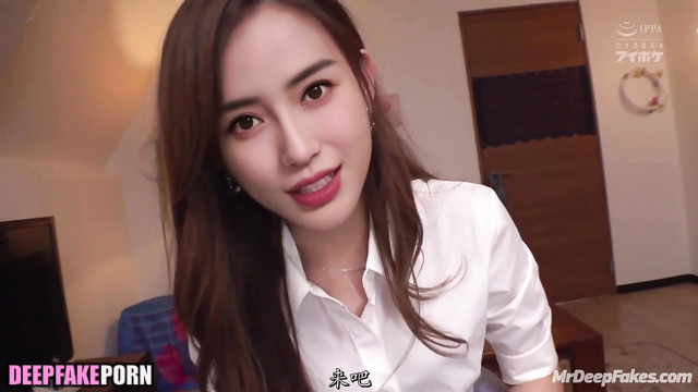 Angelababy 杨颖 kisses him gently with nice lips 智能换脸 smart face change