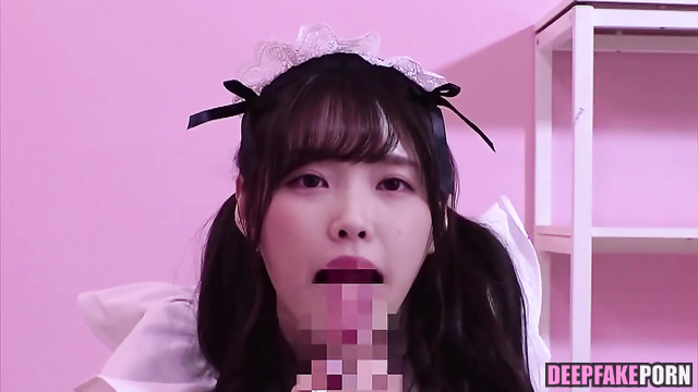 Housemaid's lips make you cum hot & fast (IU pov face swap) 아이유 섹스 테이프