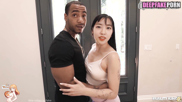 Asian slut taking a black client at home - Yujin (アイズワン フェイクポルノ) fakeapp