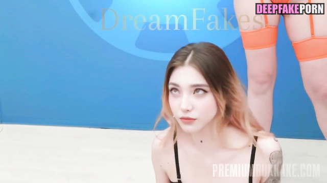 Bukkake event with horny brunette Wonyoung アイヴ ポルノ internet celebrity