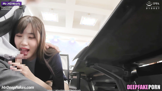 Colleagues kissing before fuck in the toilet, Chaewon AI / アイズワン フェイクポルノ